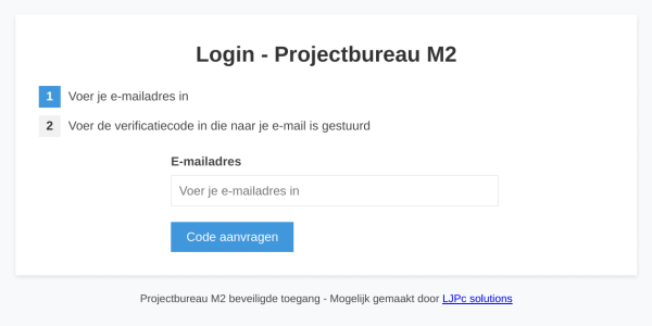 Scene2Go web platform for Projectbureau M2