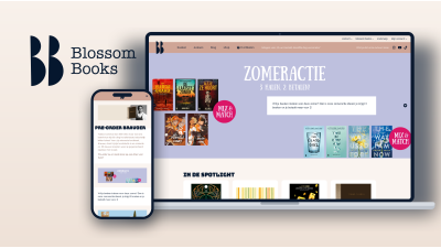 Webshop van Blossom Books verhuisd naar hosting die pieken aankan